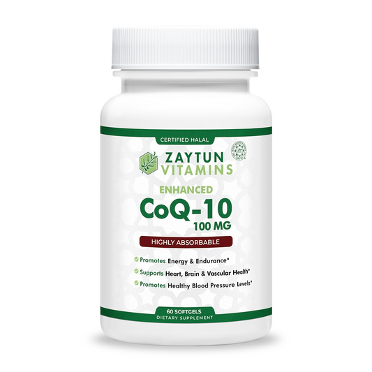 Halal CoQ 10 + Vitamin E Softgels