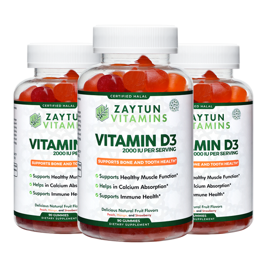 Halal Vitamin D3 2000IU Gummies (3Pack)