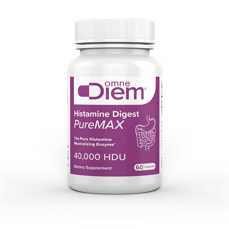 Omne Diem Histamine Digest PureMAX with DAO 30 Capsules - Diamine Oxidase Supplement for Food Related Histamine Intolerance