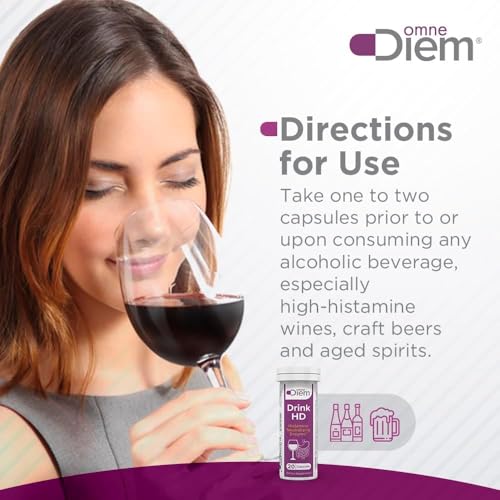 Omne Diem DrinkHD 20 Count 3 Pack - Diamine Oxidase - DAO Enzyme in a convienant Carry Package.