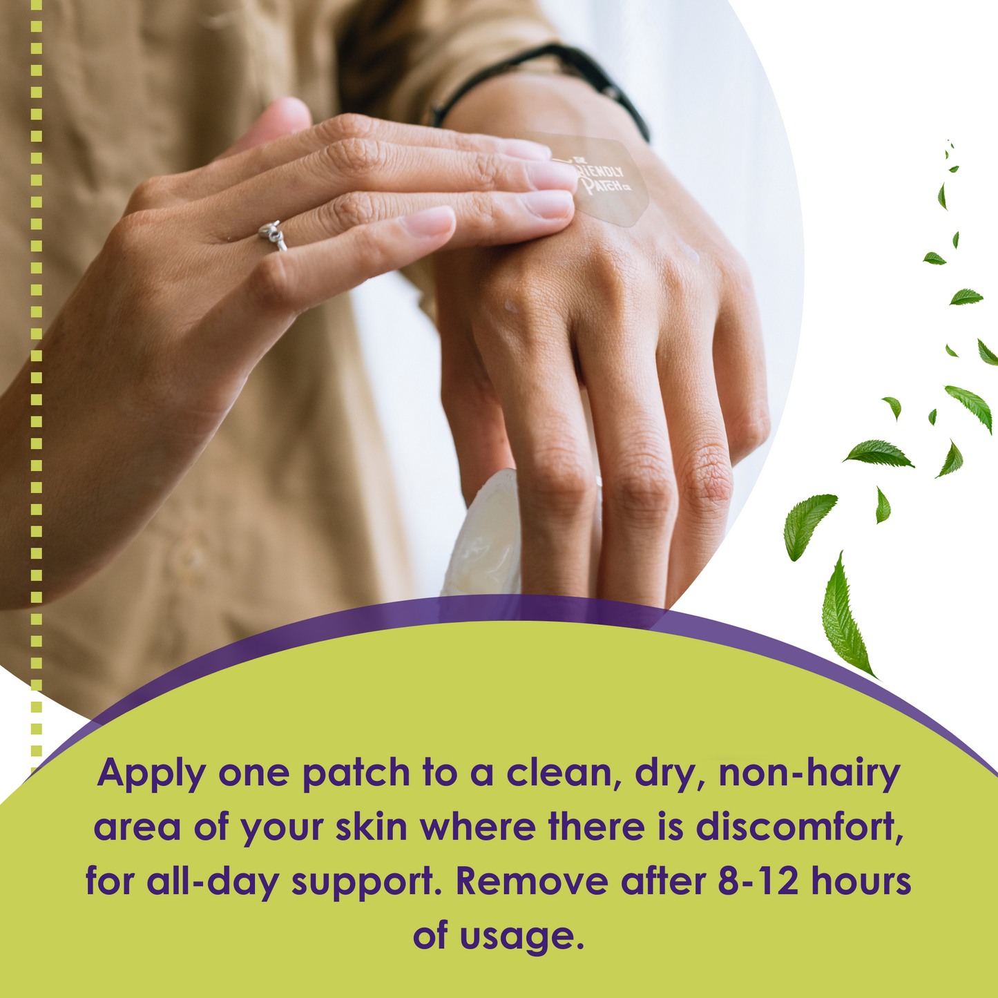 Relief Day Patch - Arnica, White Willow Bark, Menthol for soreness and discomfort