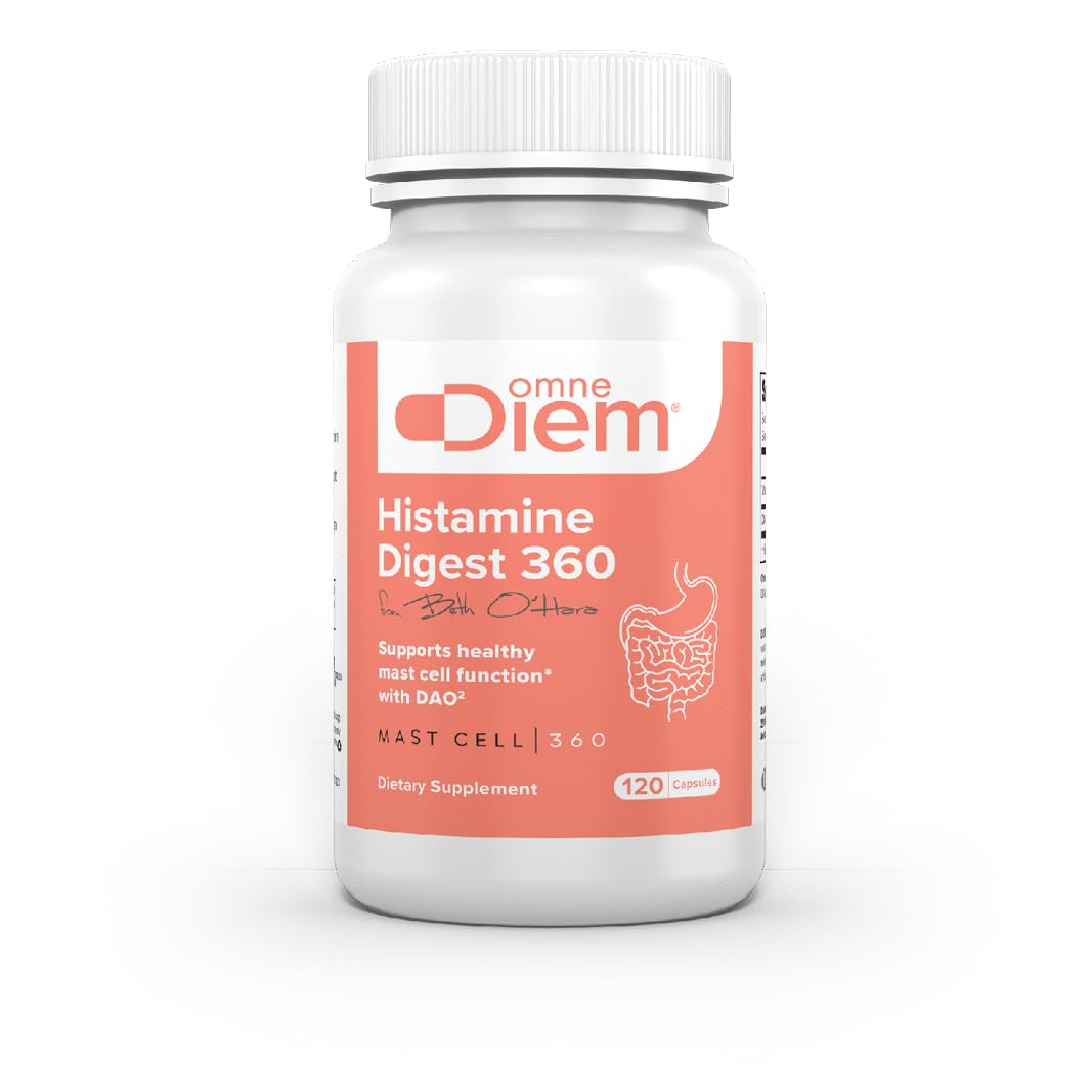 Omne Diem Histamine Digest 360 - Beth O'Hara Mastcell 360 - Diamine Oxidase & Vitamin B6 120 DR Capsules