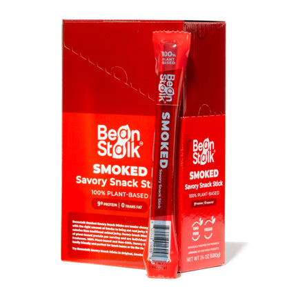 Bean Stalk Savory Vegan Snack Sticks | 100% Plant Based (Smoked)