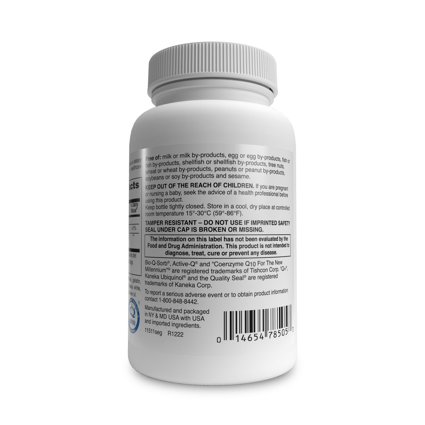 Active-Q® Ubiquinol 100mg featuring Kaneka Ubiquinol CoQ10 (Soy-Free)