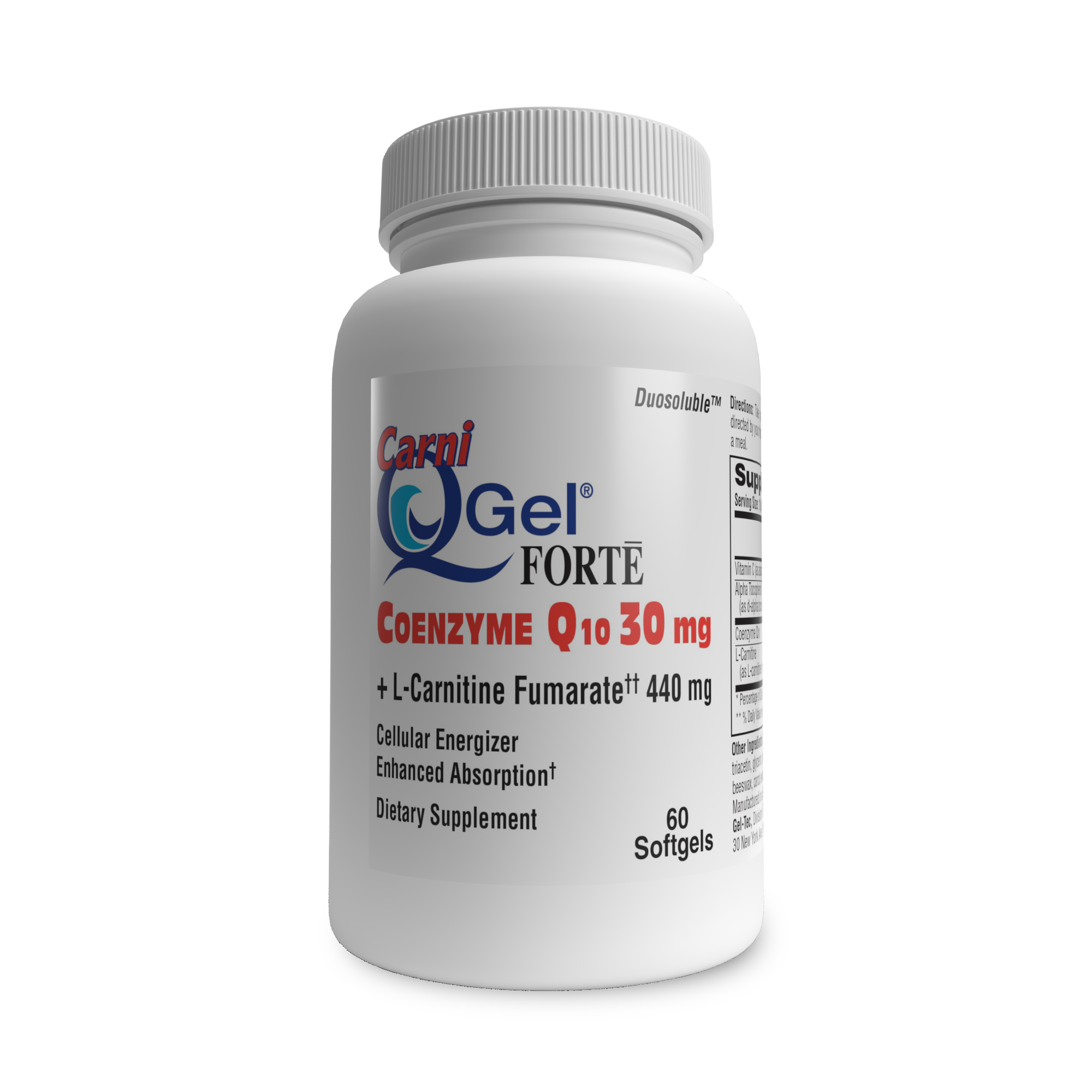 Carni Q-Gel® (L-Carnitine and Q-Gel CoQ10) - 60 Softgels