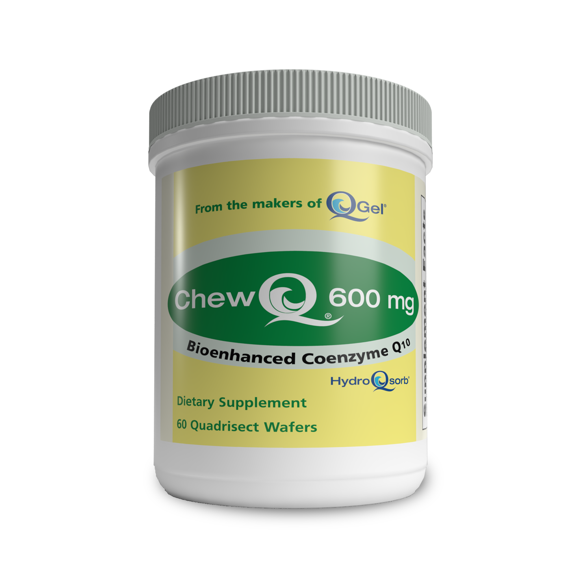 ChewQ® 600mg (60 Chewable Wafters) HIGH Dose CoQ10 - Utilizes Advanced Absorption Hydro-Q-Sorb Formula