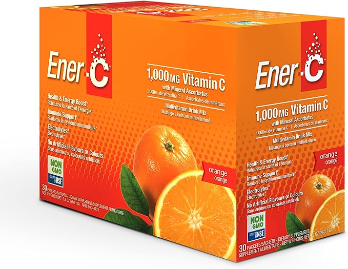 Ener-C 1,000 mg Vitamin C Multi Vitamin Drink Mix - Orange Flavor - 30 Packets