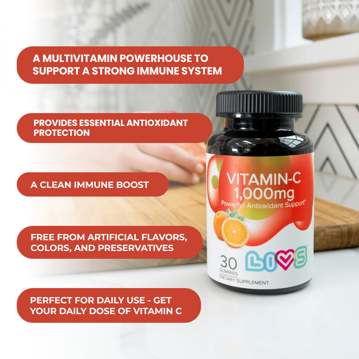 Vitamin C - 1,000mg - LIVS Gummies