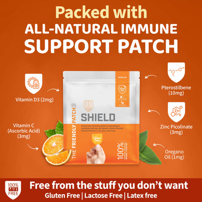 Immune support patch vitamin d3 vitamin c Pterostilbene, zinc oregano