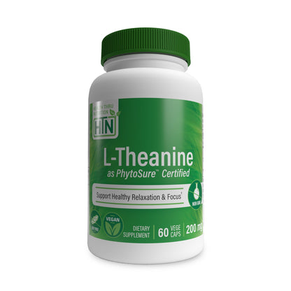 L-Theanine (PhytoSure™ Certified) 200mg NON-GMO (60 VegeCaps)