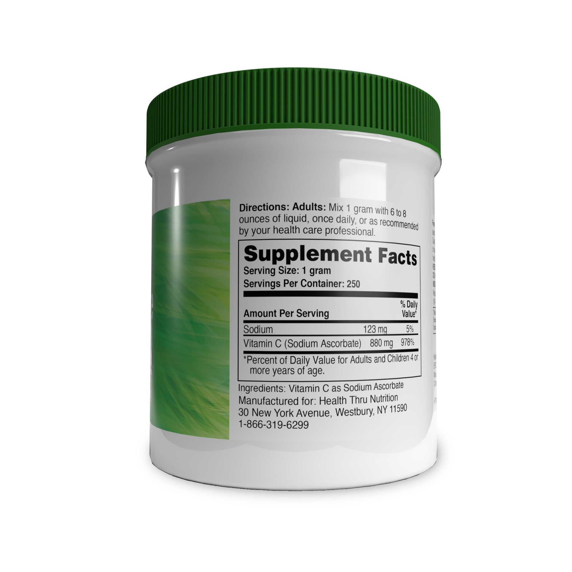 Sodium Ascorbate Powder (Buffered Vitamin-C) 250g Jar (NON-GMO)