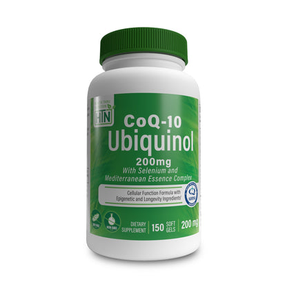 Ubiquinol 200mg with Selenium and Mediterranean Essence Complex (150 Softgels)