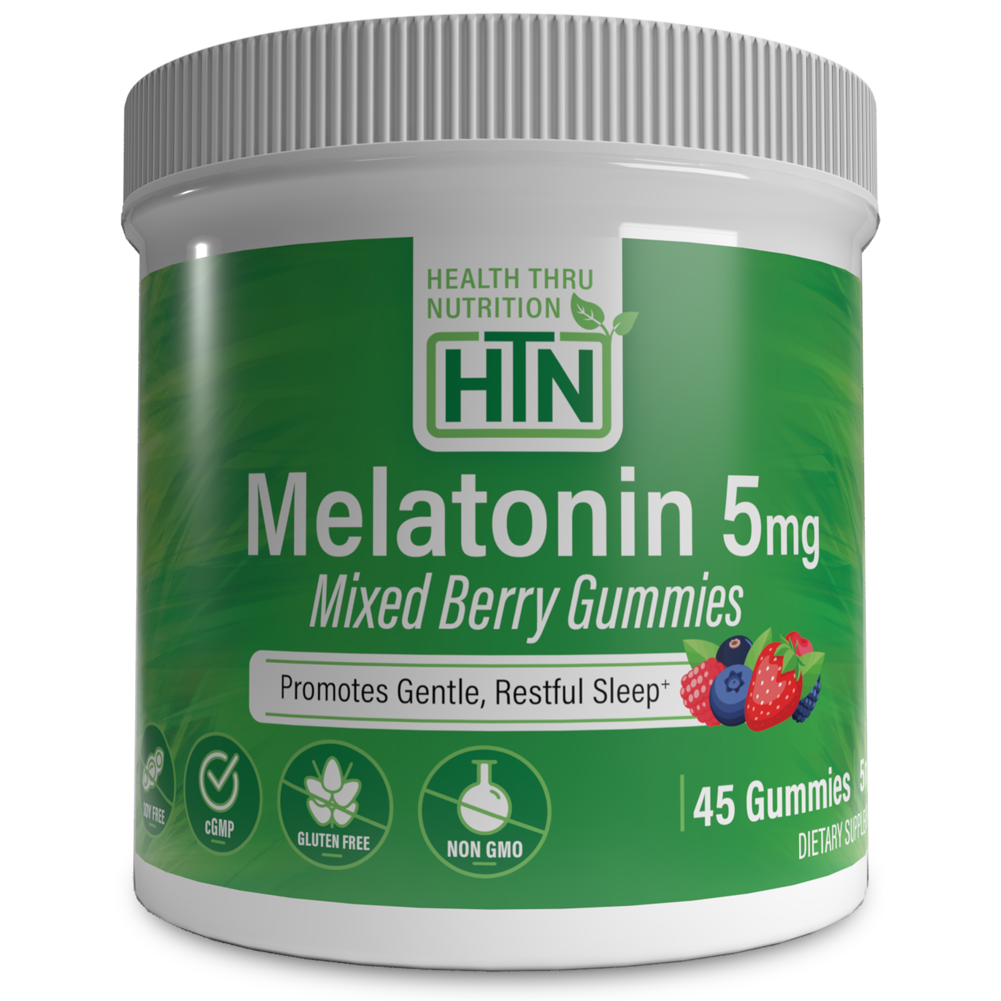 Melatonin 5mg Gummies | 45 Mixed Berry Flavor Gummies with Child-Resistant Cap