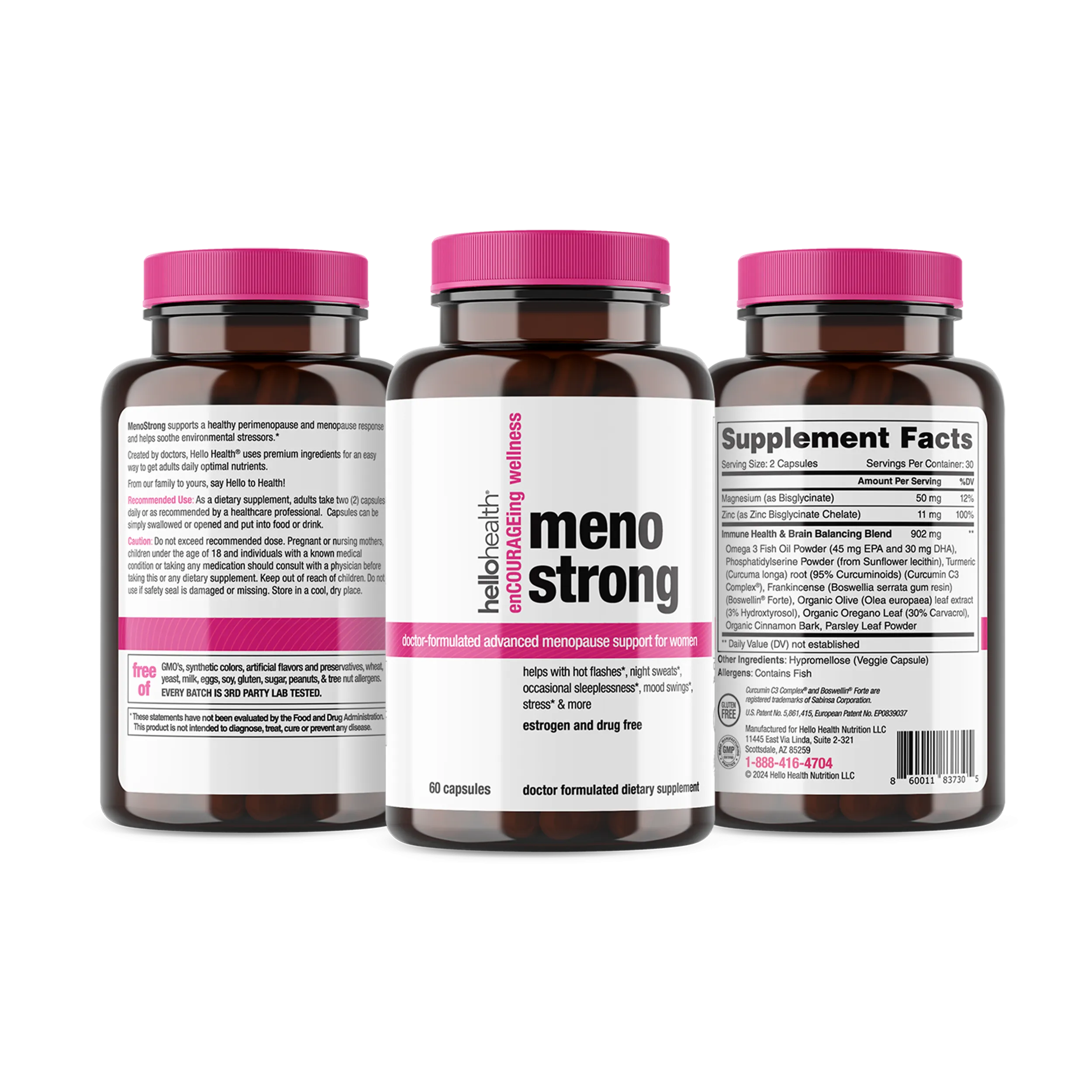 MenoStrong - Menopause and Perimenopause Supplements for Women - 60 Capsules