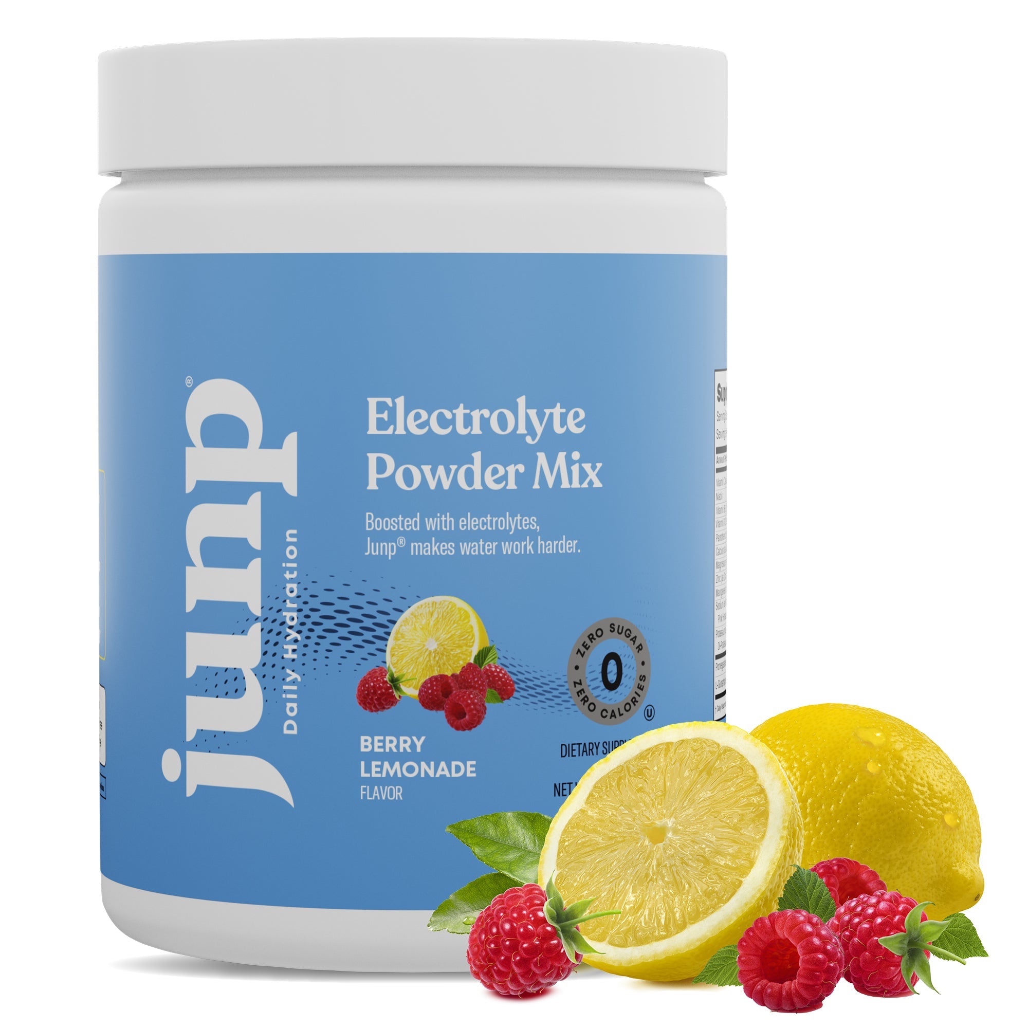 JUNP Electrolytes Powder No Sugar No Carbs – Fresh Ripe Berry Lemonade Drink Mix - Potassium & Salt Electrolyte Hydration Powder Zero Calorie Sugar Free Electrolyte Powder, Keto Friendly, 90 Servings