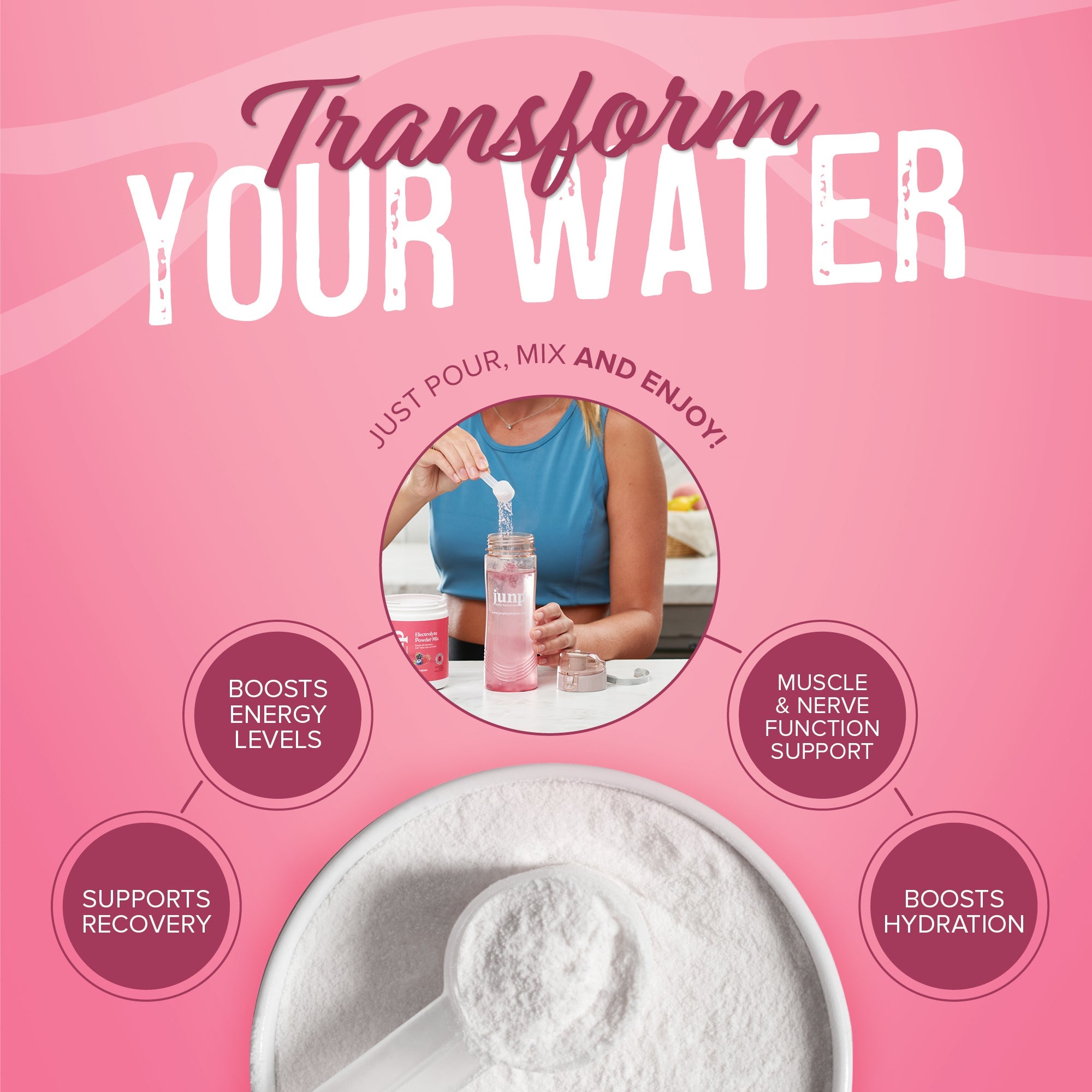 JUNP Electrolytes Powder No Sugar No Carbs – Vine Ripened Grape Infused Drink Mix - Potassium & Salt Electrolyte Hydration Powder Zero Calorie Sugar Free Electrolyte Powder, Keto Friendly, 90 Servings