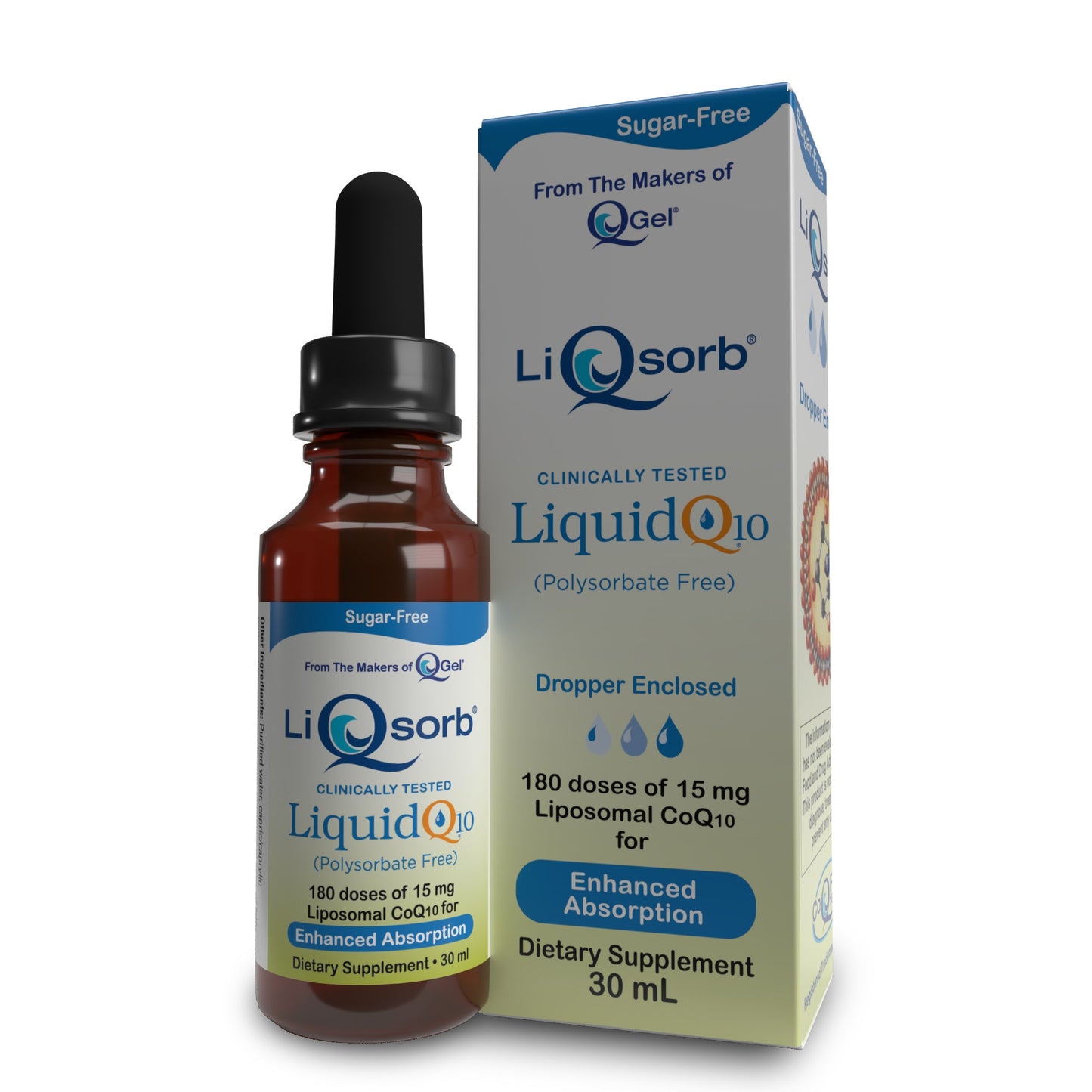 LiQsorb® Liposomal CoQ10 Drops (30 mL Bottle)