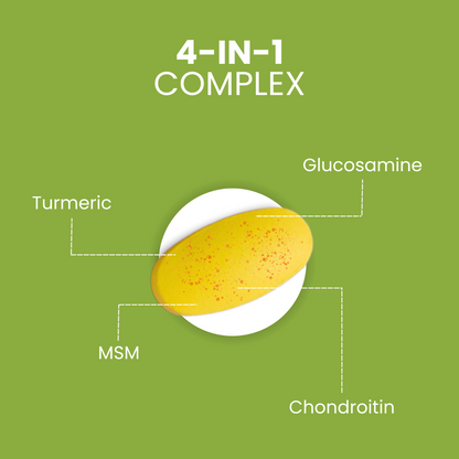 Halal Joint Support with Glucosamine + Turmeric + MSM Tablets (3-Pack)