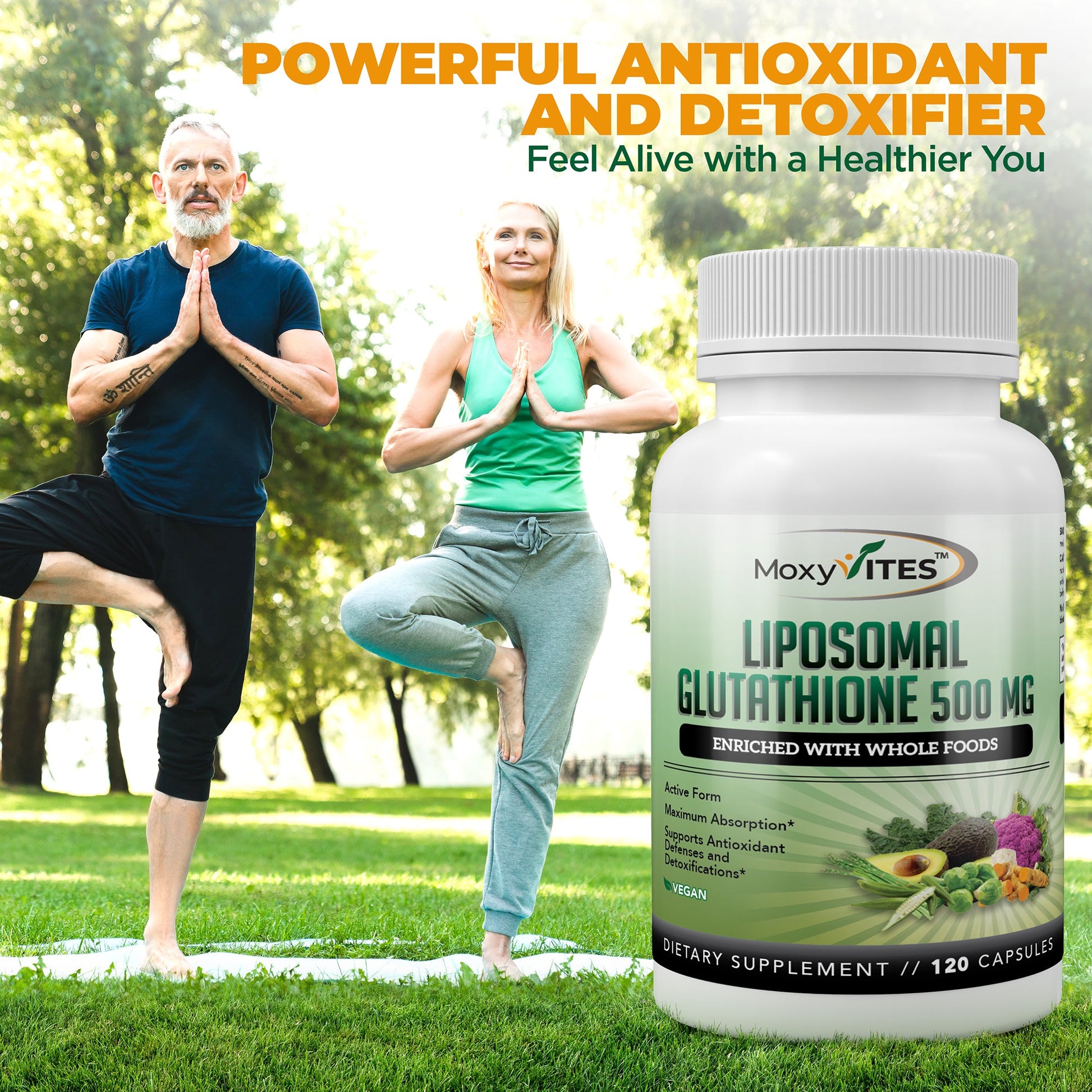 Infographic showing benefits of Liposomal Glutathione powerful antioxidant