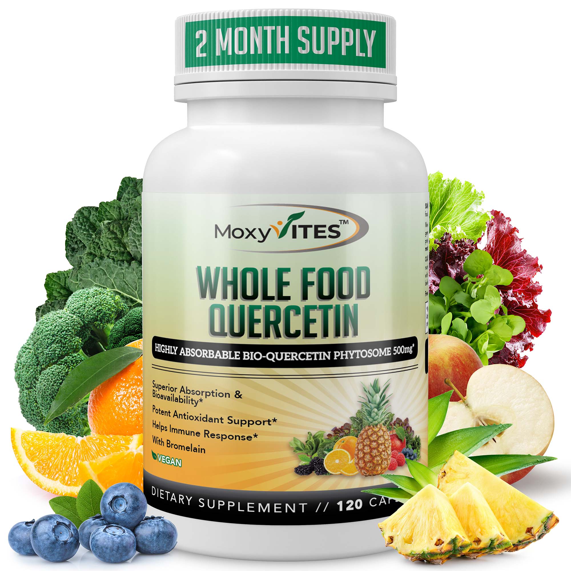 MoxyVites Whole Food Quercetin Best Brand