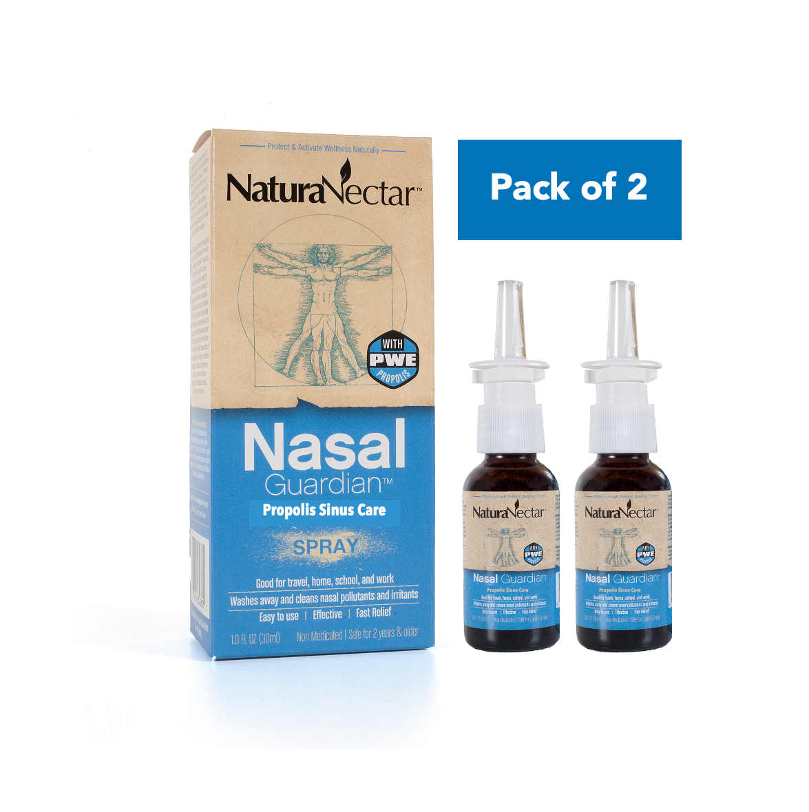 Nasal Guardian, Propolis Spray, 30 mL (1 Fl Oz) | Pack of 2