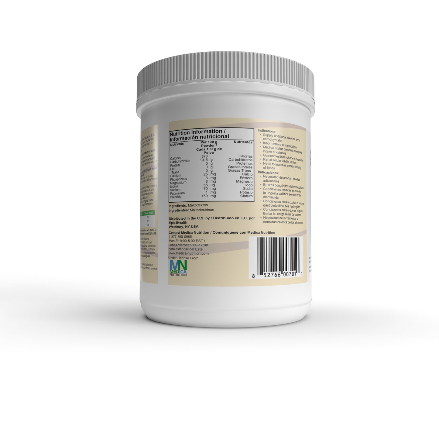 Solcarb Powder 454g Jar