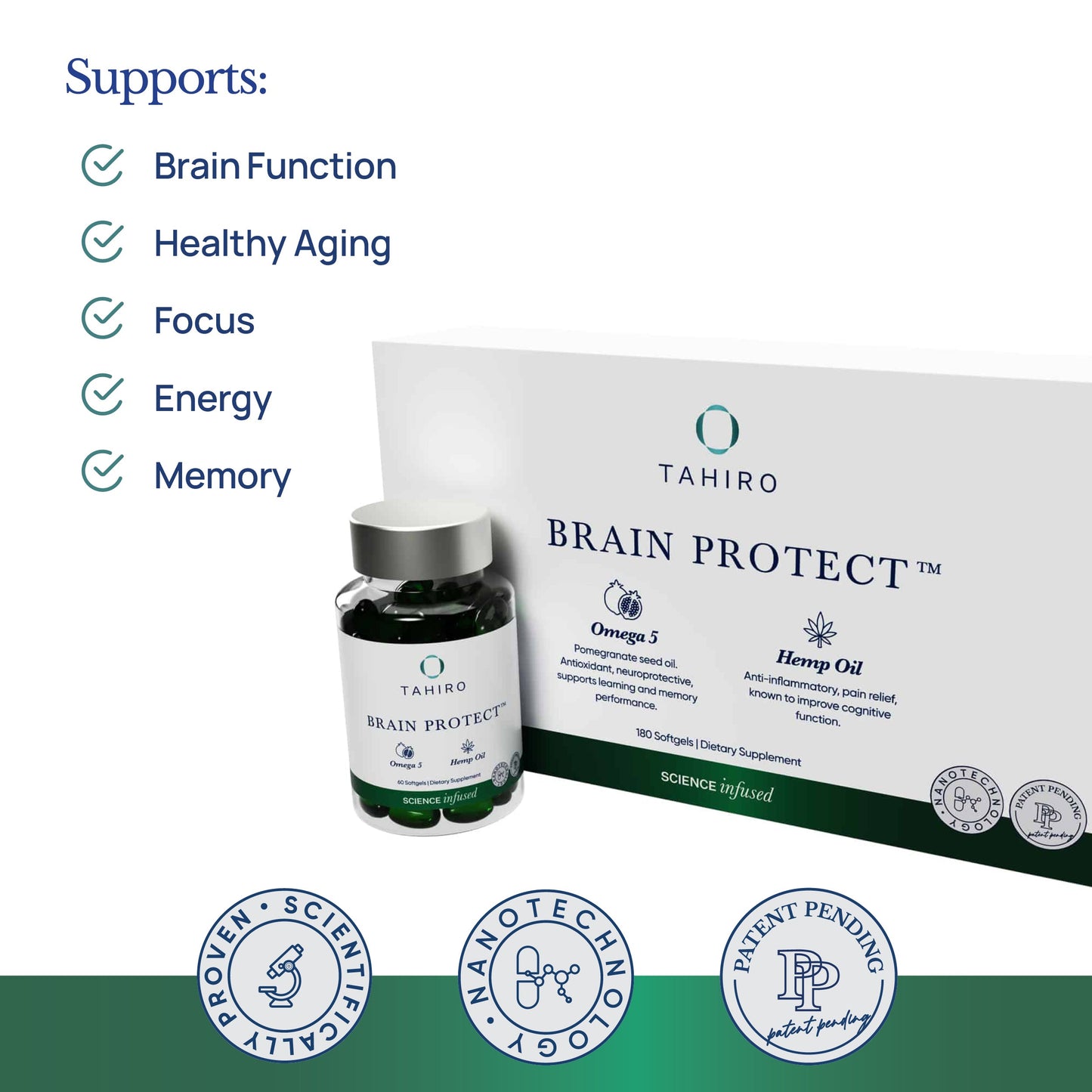 Brain Protect™ Nano Omega 5 Hemp Oil