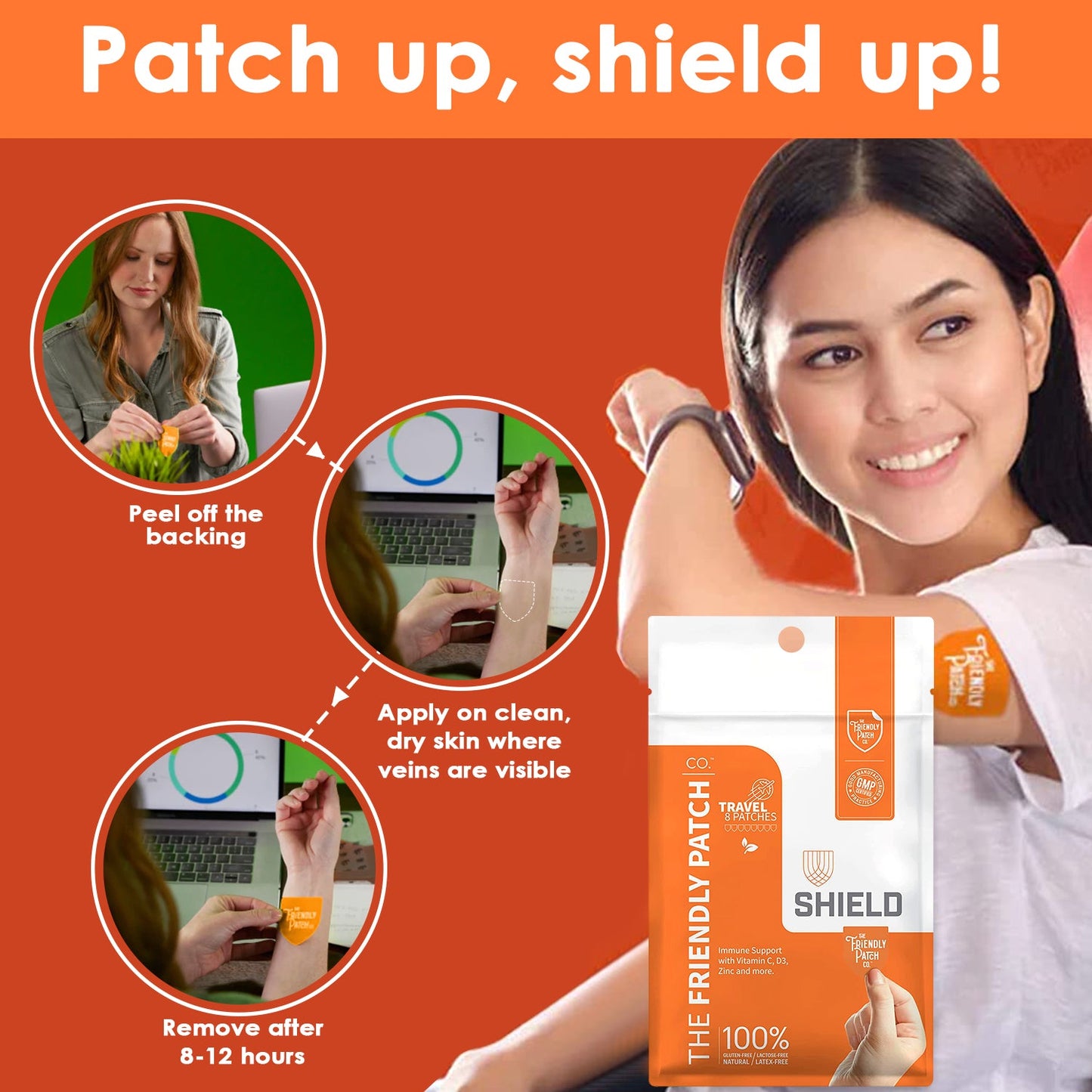 Shield Wellness Patch - travel 8 pack