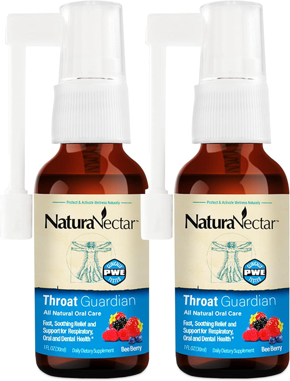 Throat Guardian Spray, BeeBerry Flavor, 30 mL | Pack of 2