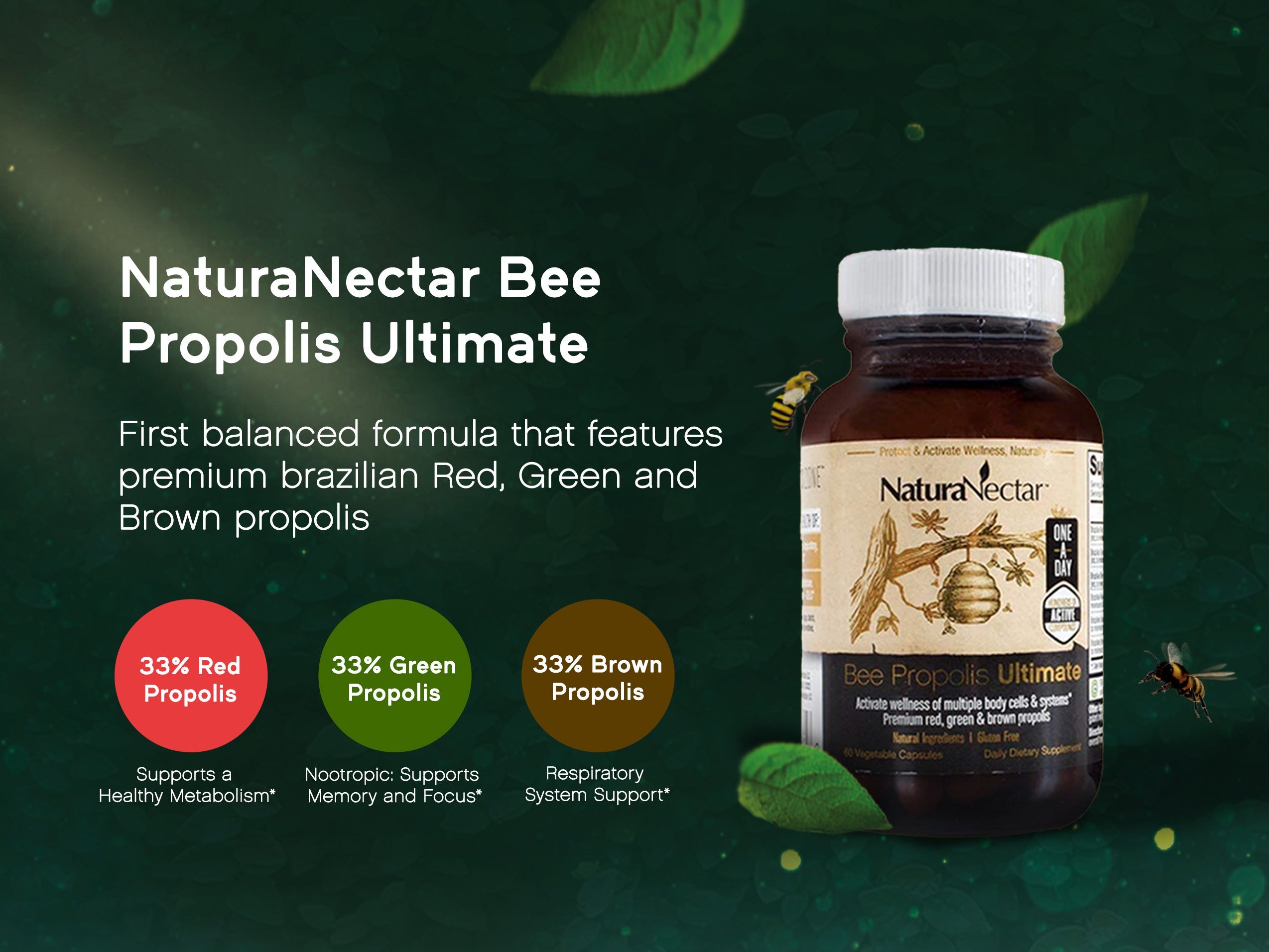 Bee Propolis Ultimate, NSF Contents Certified, 60 capsules