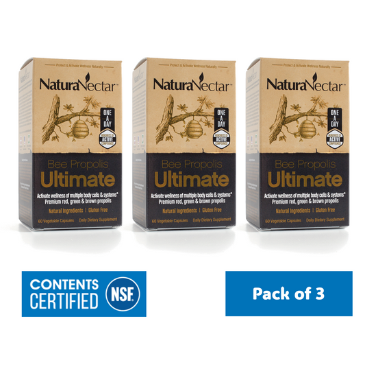 Bee Propolis Ultimate, NSF Contents Certified, 60 capsules | Pack of 3