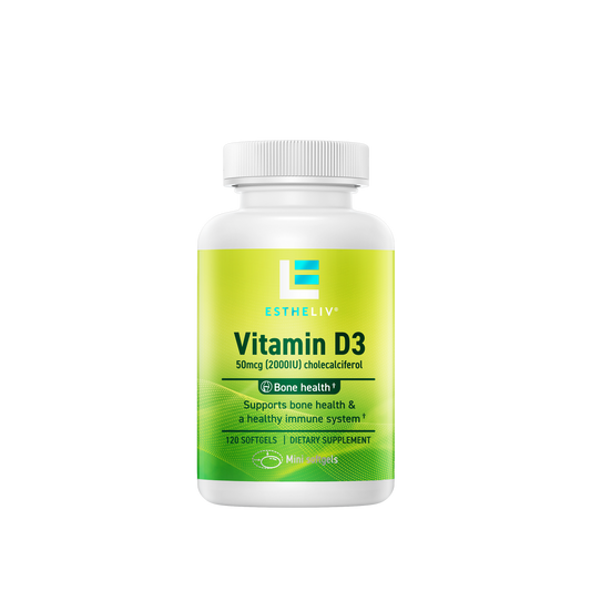 ESTHELIV® VITAMIN D3 2000IU 120 Mini Softgels