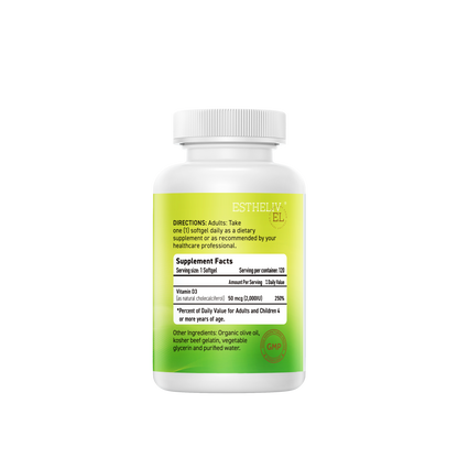 ESTHELIV® VITAMIN D3 2000IU 120 Mini Softgels