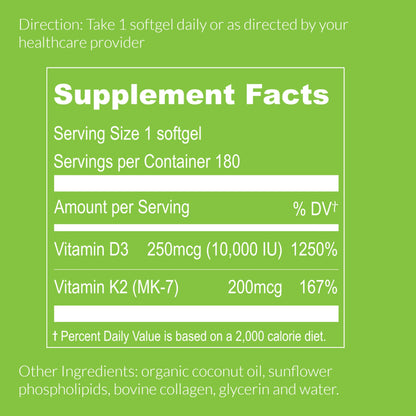 Liposomal D3 10,000IU K2 200mcg