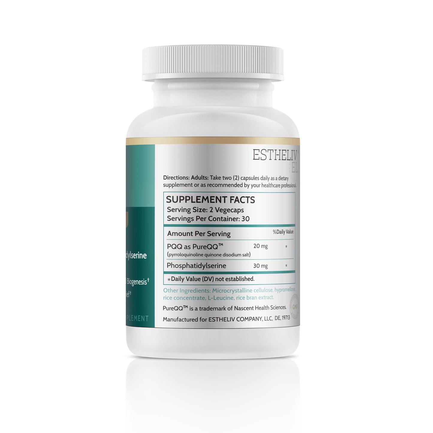 ESTHELIV® PQQ with Phosphatidylserine (Memory Support) 60 VegeCaps