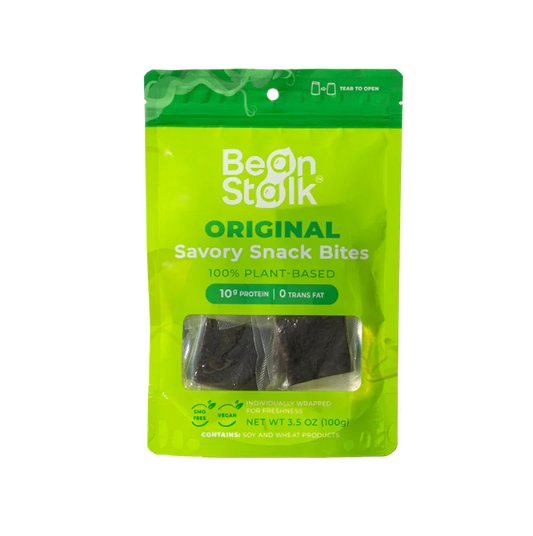 Bean Stalk Savory Vegan Jerky Snack Bites (Original, Pouch)