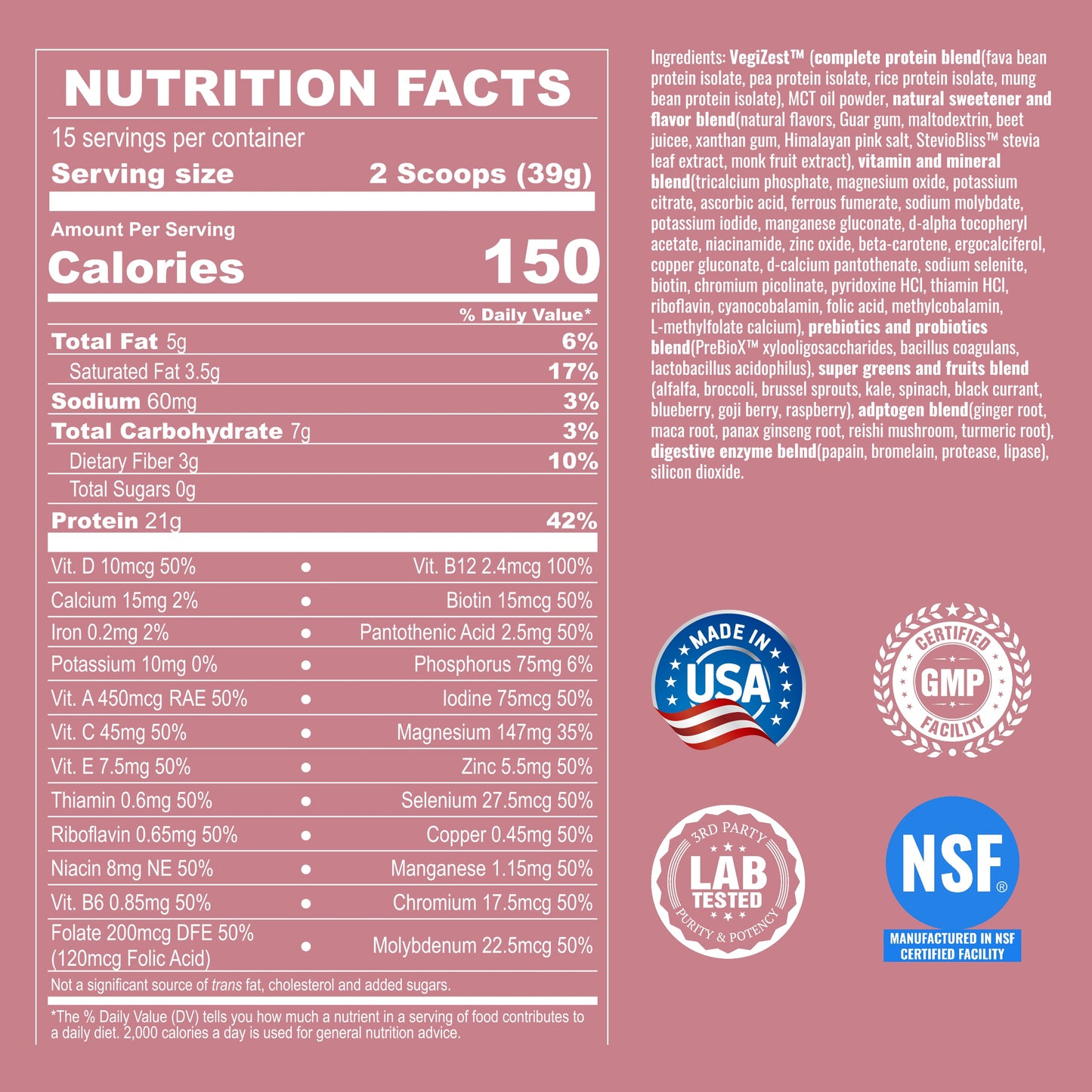 Plant Based meal replacement